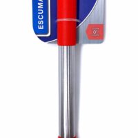 BK5150 - ESCUMADEIRA CABO INOX COM SILICONE VERMELHO