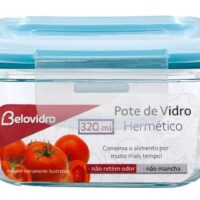 BV3800R - VD POTE VIDRO QUAD 320ML - AZUL    finalizar