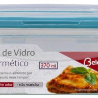 BV5956 - VD POTE VIDRO RET 370ML TP 3D - AZUL