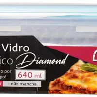 BV6014 - POTE VIDRO DIAMANTE RETANGULAR 640ML - AZUL