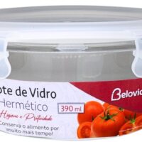 BV6039 - VD POTE VIDRO RED 390ML SIL BRANCO