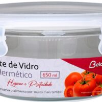 BV6042 - VD POTE VIDRO RED 650ML SIL BRANCO - INCOM