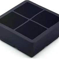 BK6476 - FORMA DE GELO 4 QUADRADA 10X10X5CM PRETO/VERMELHO